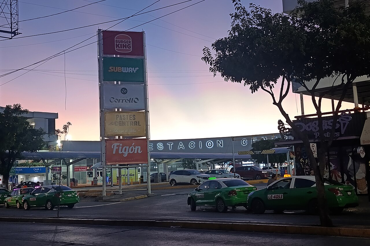 Acceso a la Central de Autobuses de León